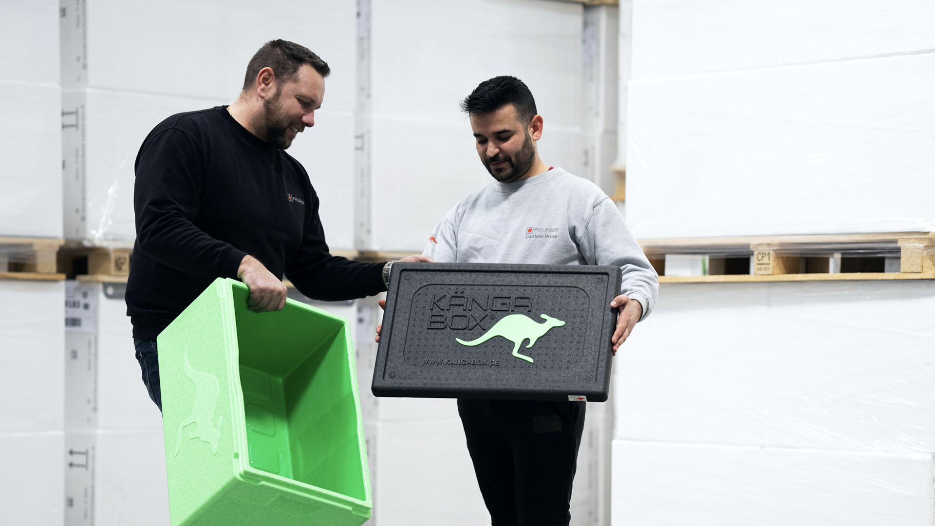 FEURER Thermobox aus EPP für den sicheren Transport und die Isolierung temperatursensibler Produkte.