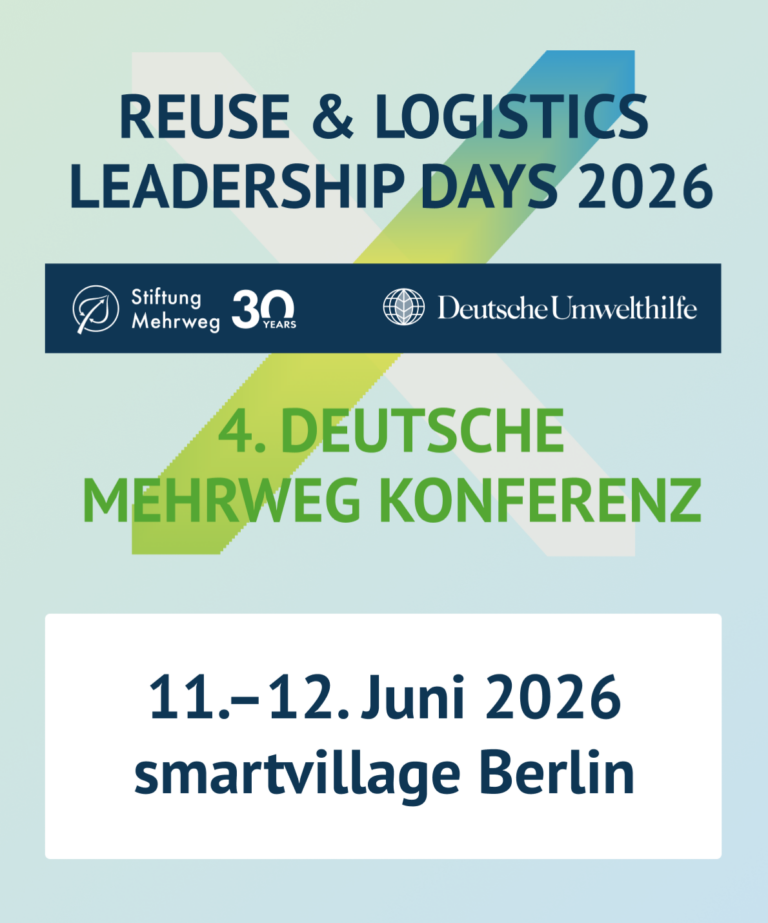 4. Deutsche Mehrwegkonferenz 2026, 11.–12. Juni in Berlin (Reuse & Logistics Leadership Days).